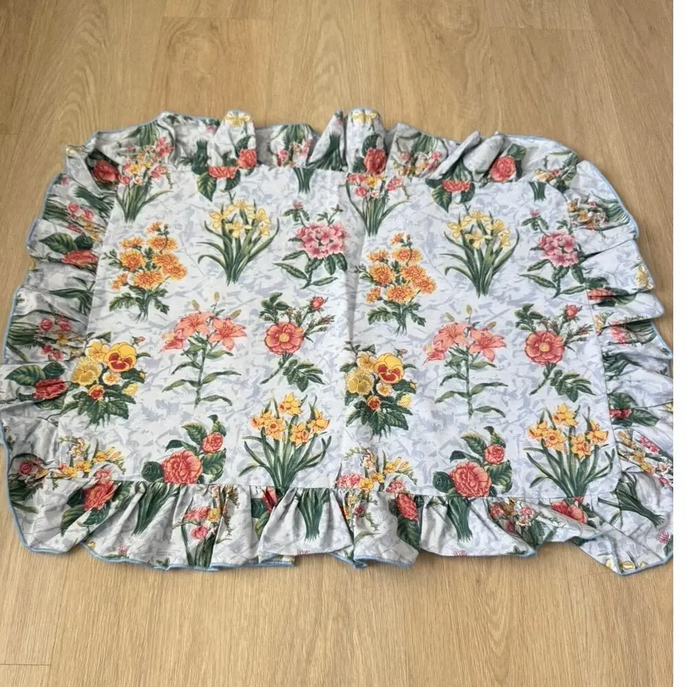 Vintage Duvet And Shams Set Botanical Floral Print
